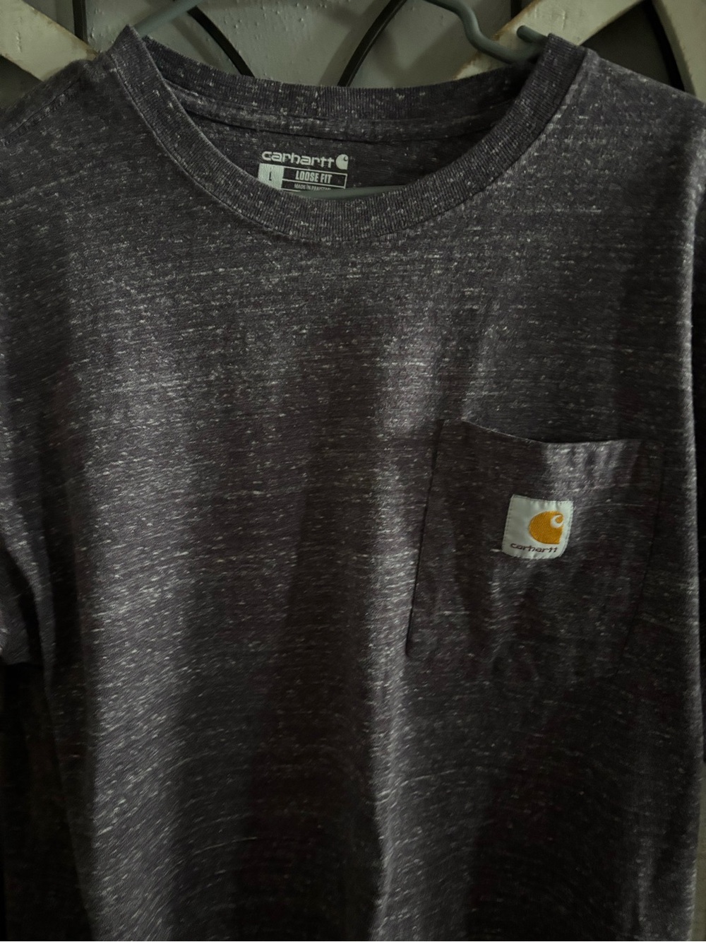 Carhartt Heather Charcoal Short-Sleeve Pocket Tee - Picture 2 of 4